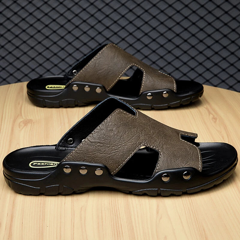 Plus Size Sandals Slippers Men's Open Toe Flats Flips Flops Beach Outdoor New