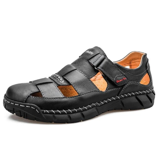 2023 Men's Sandals Leather Outdoor Shoes Cowhide Beach Shoes Slippers