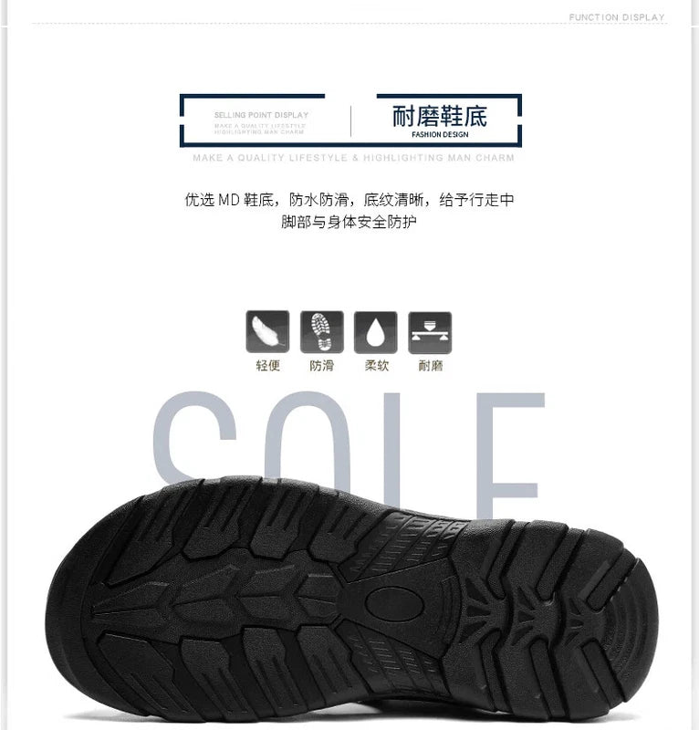 Summer Sandals for Men Fashion Classic Roman Slippers Breathable Beach Shoes