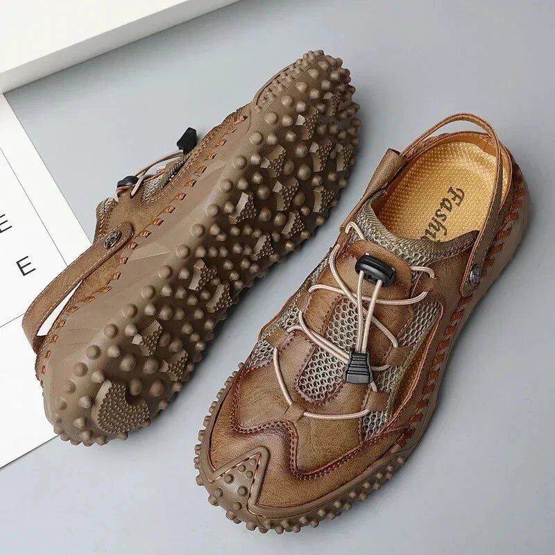 Men's Summer Sandals Comfortable Flats Slip On Slippers Beach Casual Shoes