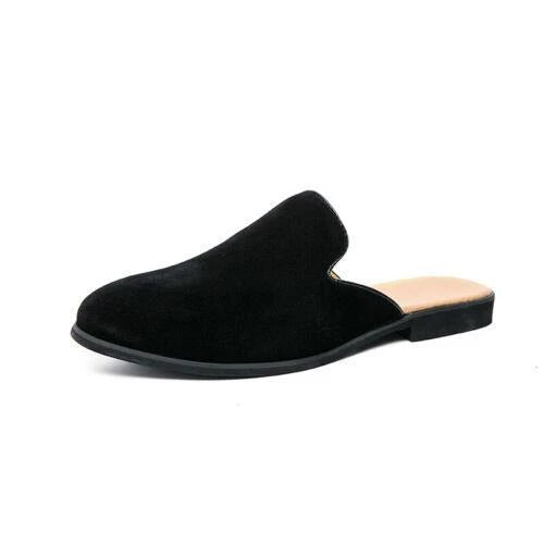 Mens Faux Suede Moccasin Casual Mules Loafers Round Toe Slip On Leisure Slippers