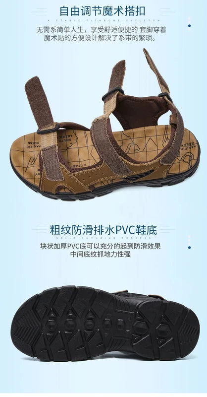 2024 Men's Sandals Outdoor Hiking Trekking Shoes Men Beach Slippers Sneakers