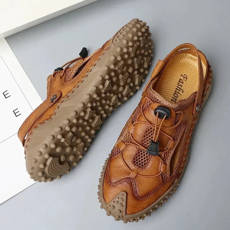 Men's Summer Sandals Comfortable Flats Slip On Slippers Beach Casual Shoes