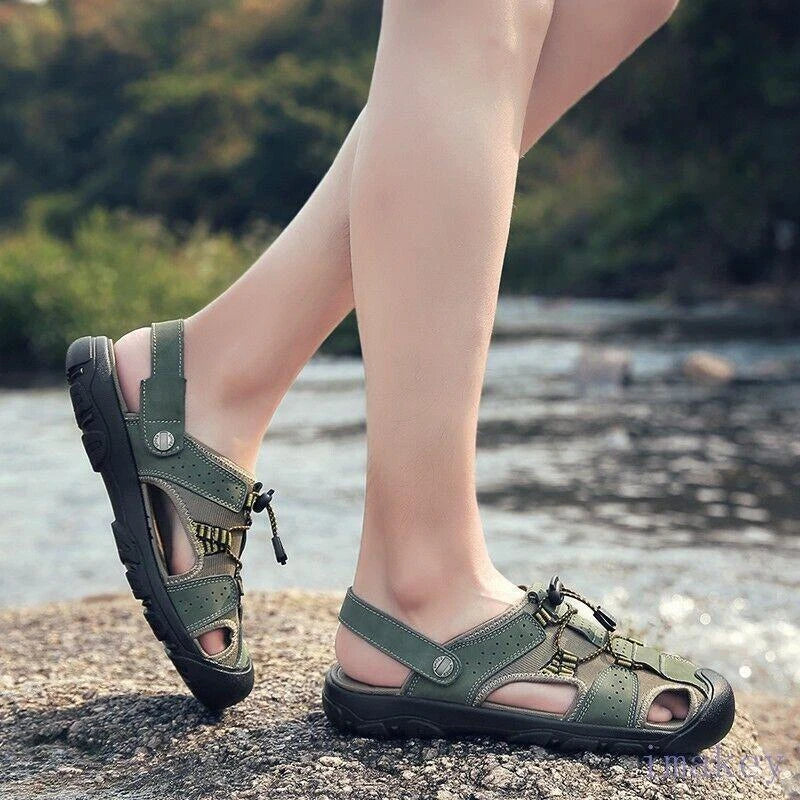 Big Size Men's Breathable Slippers Hiking walking Sports Casual Outdoor Sandals
