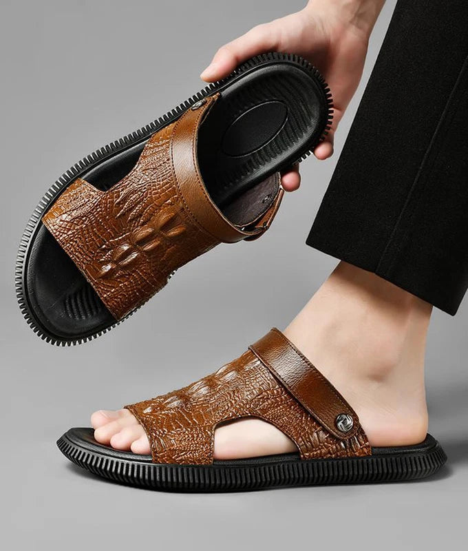 Men's Casual Slippers Shoes Flats Summer Beach Peep Toe Comfort Sandal 38-45 New