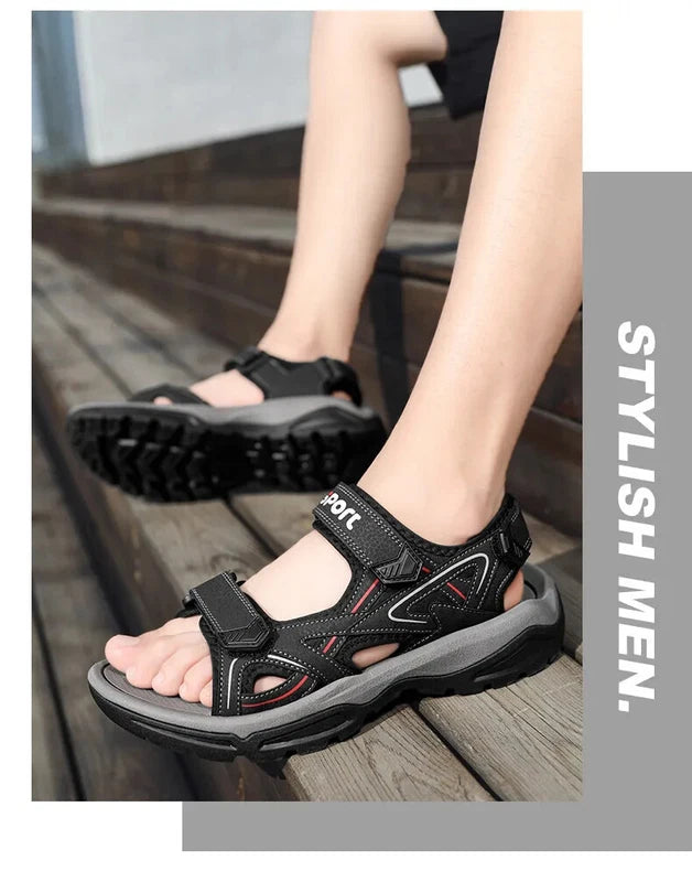 Summer Men's Sandals Outdoor Beach Platform Wading Shoes Soft Non-Slip Slippers