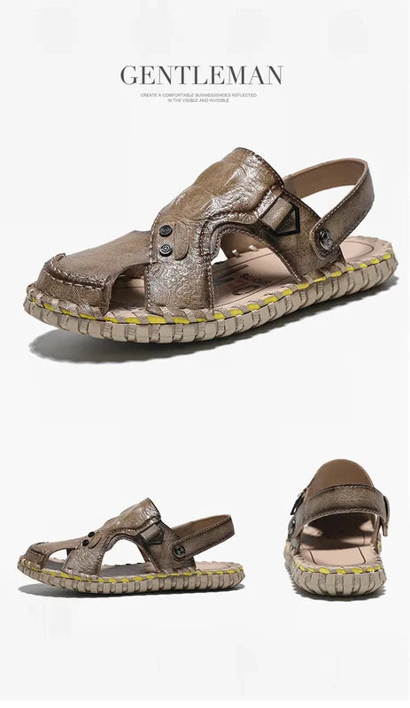 Mens Closed Round Toe Hollow Out Slingbacks Sandals Slippers Beach Holiday Shoes
