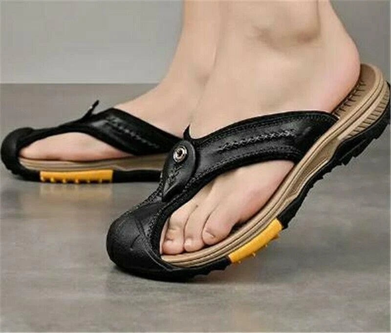 Men's Shoes Clip Toe Slippers Casual Outdoor Slingback Thong Closed Toe Sandals