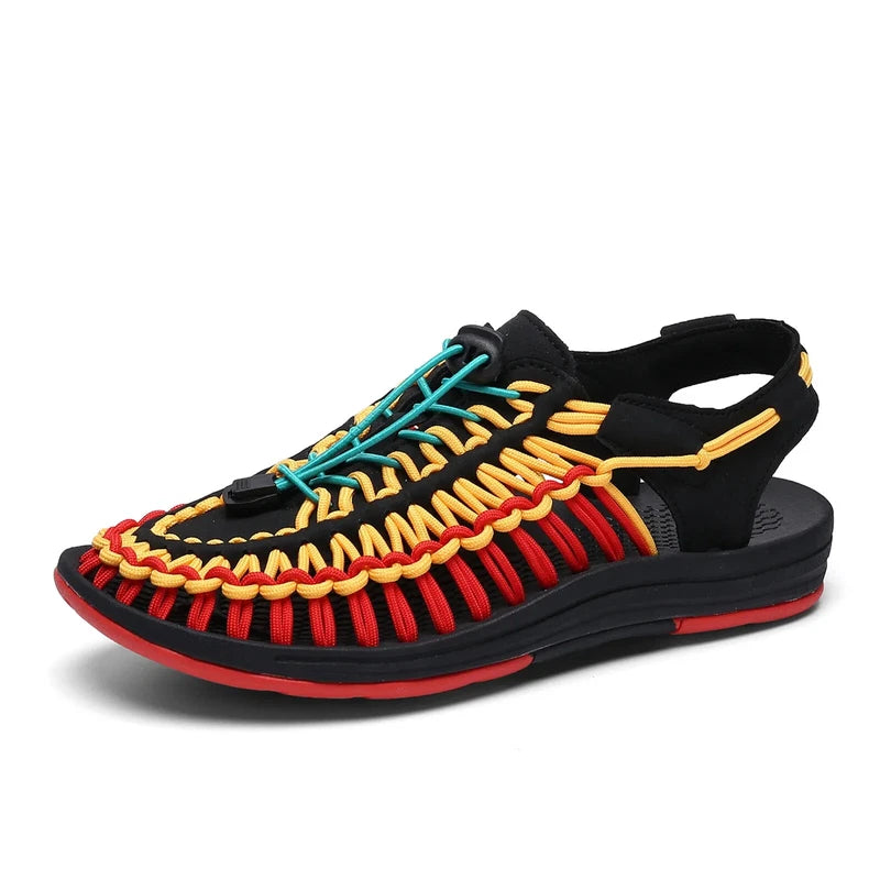 Summer Men Half Drag Slippers Breathable Beach Sandals Comfortable Flat Sneakers