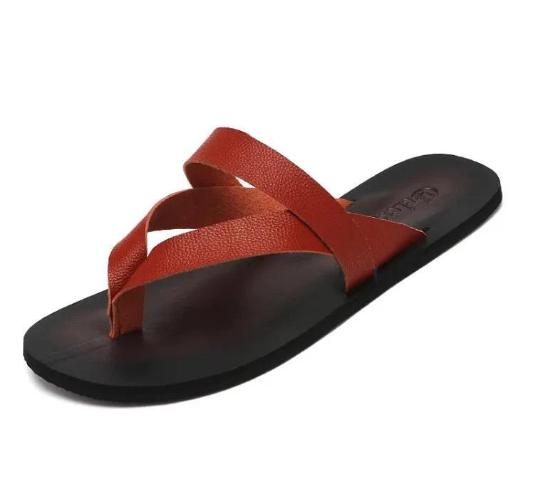 Mens Summer Clip Toe Flip Flops Sandals Outdoor Beach Slippers Anti-Slip Pump