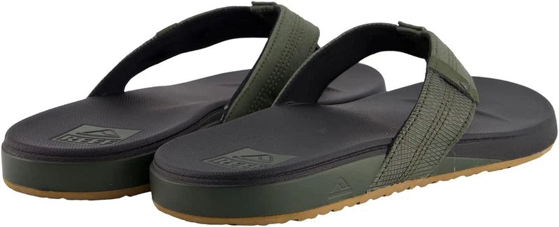 Reef Men’s Cushion Phantom Flip-Flop – Geo Olive, Comfortable, Waterproof & Non-