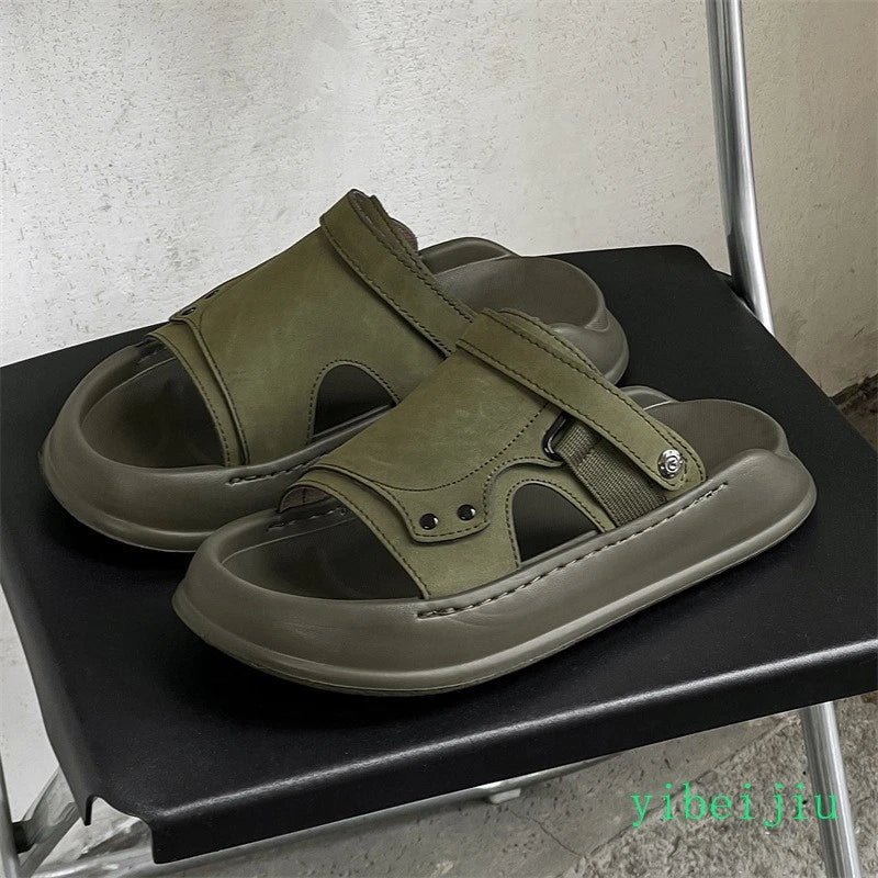 Men's Summer Beach Holiday Platform Sport Sandals Casual Mules Slides Slippers