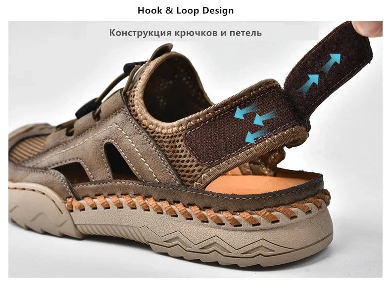 Summer Men's Breathable Mesh Sandals Casual Lightweight Shoes Beach Slippers