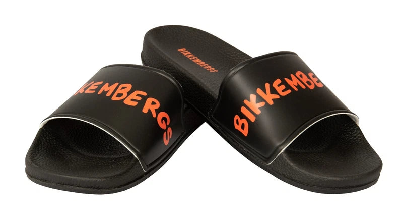 BIKKEMBERGS men's beach or pool slide beachwear slipper with logo item BKK3MSR03
