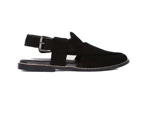 New Men's Handmade Mustard Black Peshawari Chappal Pure Suede Men's Sandals Men