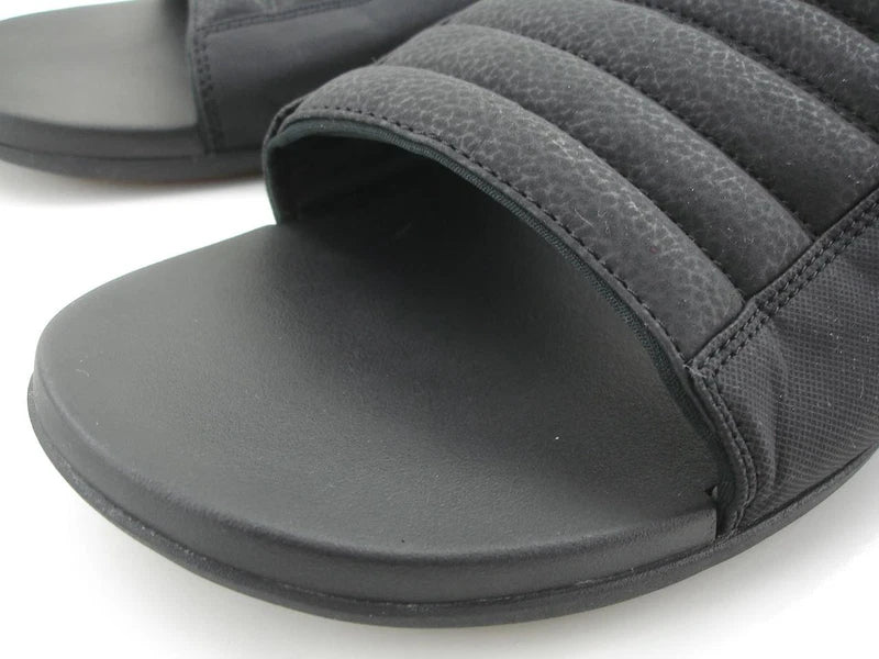 Men's sz 13 M OluKai Maha 'Olu Slides Sandals Black Slip-On Slipper Gym Shower