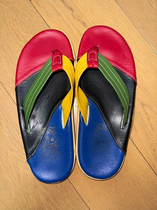 Island Slipper Leather Sandals Men's Size 10 (28cm) Hawaii Made, Used Excelent