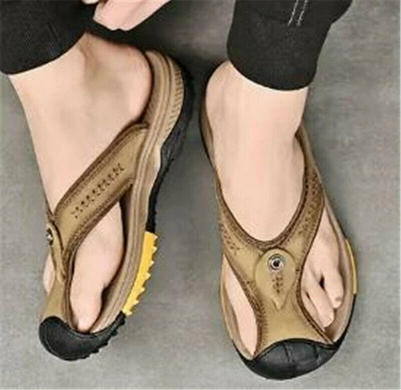 Men's Shoes Clip Toe Slippers Casual Outdoor Slingback Thong Closed Toe Sandals