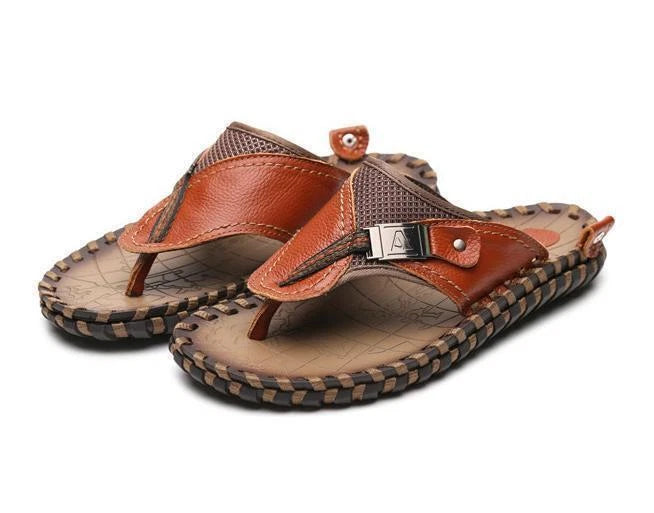 Men's Leisure Flat Summer Flip Flops Slippers Beach Sandals Shoes Oversize Sport