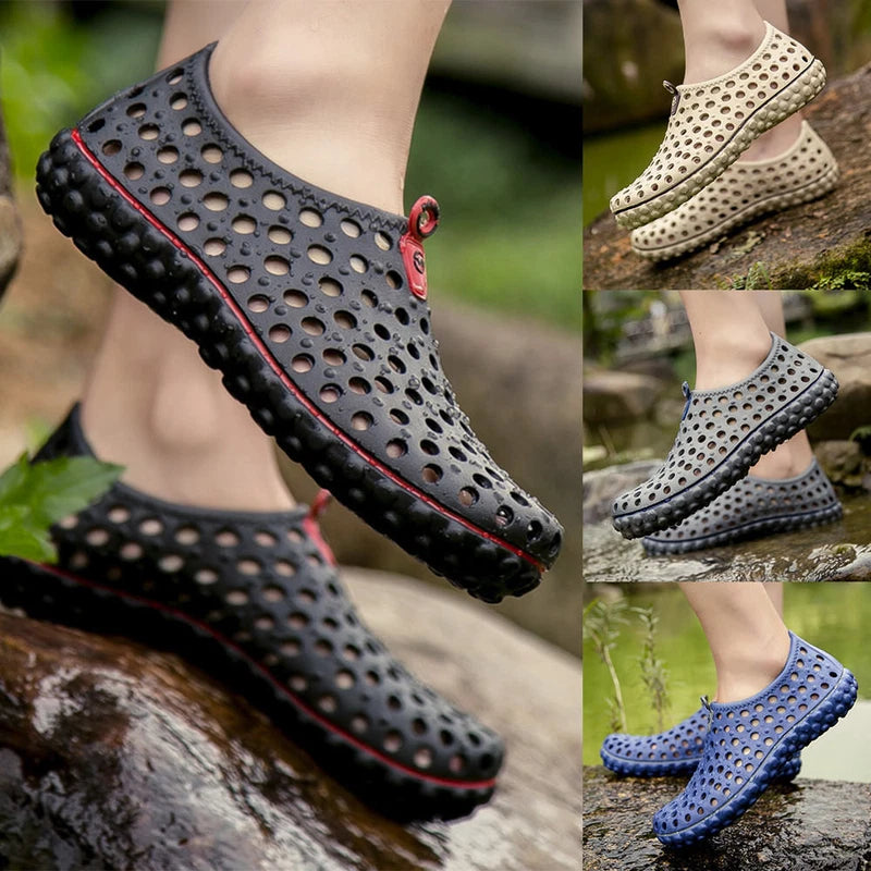 Men's Summer Hollow Out Breathable Beach Sandals Casual Outdoor Slippers Camping
