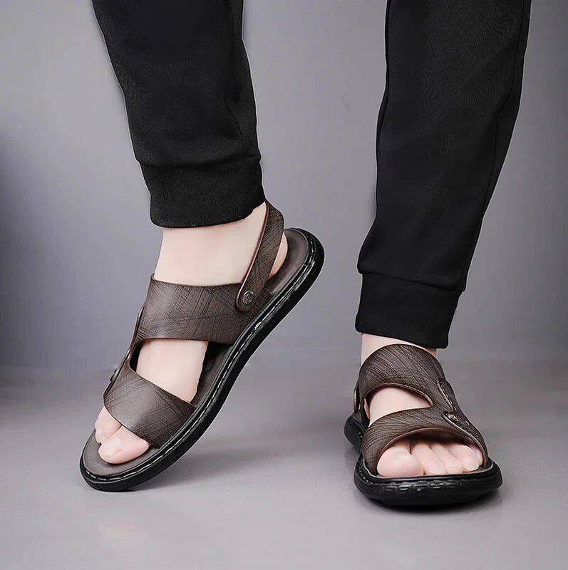 Classic Men Sandals Outdoor Handmade Slippers Lightweight Non Slip Beach Shoes