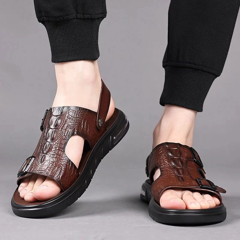 Men's Casual Beach Shoes Summer Sandals Slippers Slip On Flats Slides Footwear