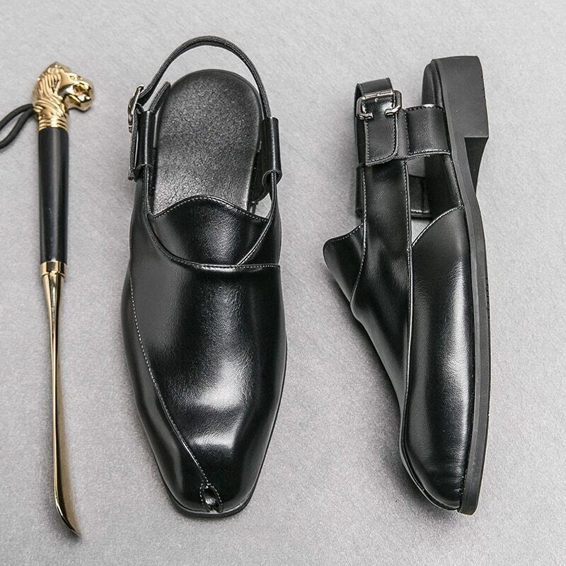 Men's Sandals Anti-collision Driving Shoes Handmade Beach Retro Sandals Slippers