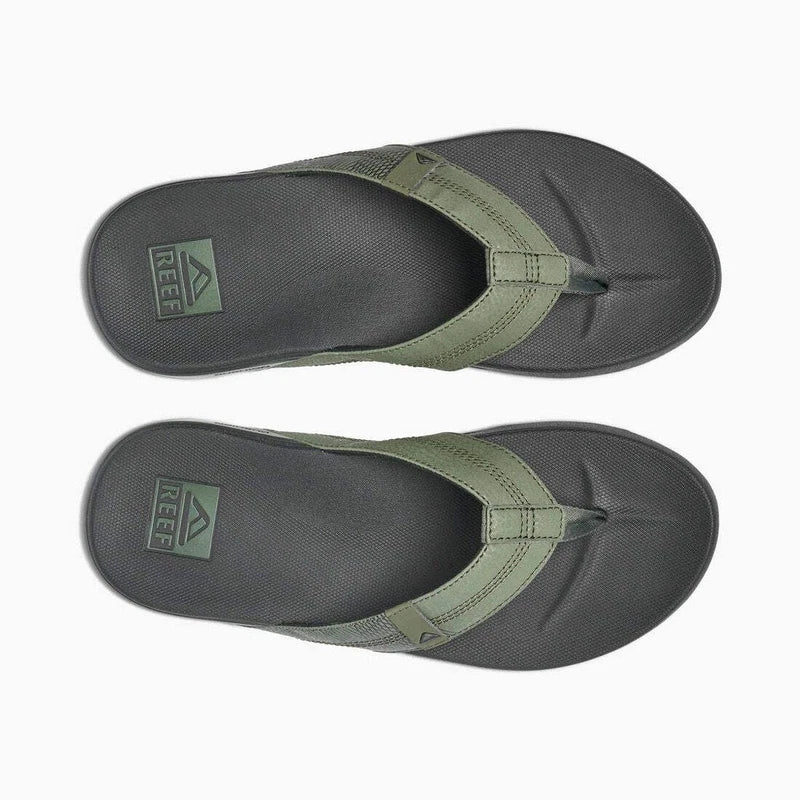 Reef Men’s Cushion Phantom Flip-Flop – Geo Olive, Comfortable, Waterproof & Non-