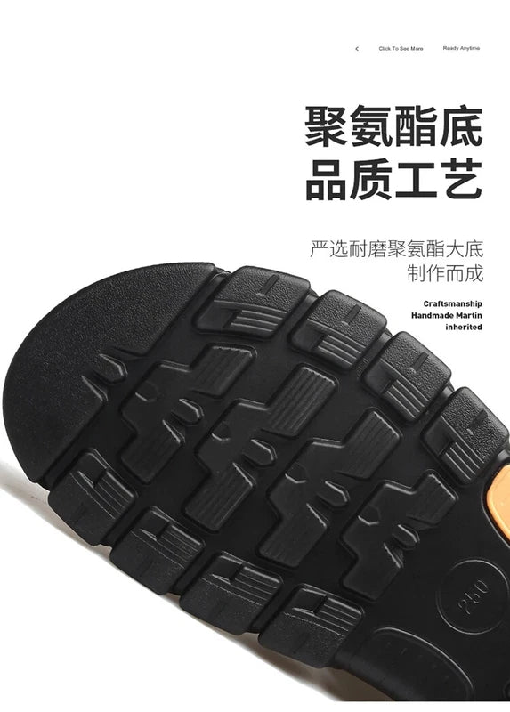 Summer men's Soft Leather Sandals Lightweight Outdoor Comfort Beach Casual Shoes
