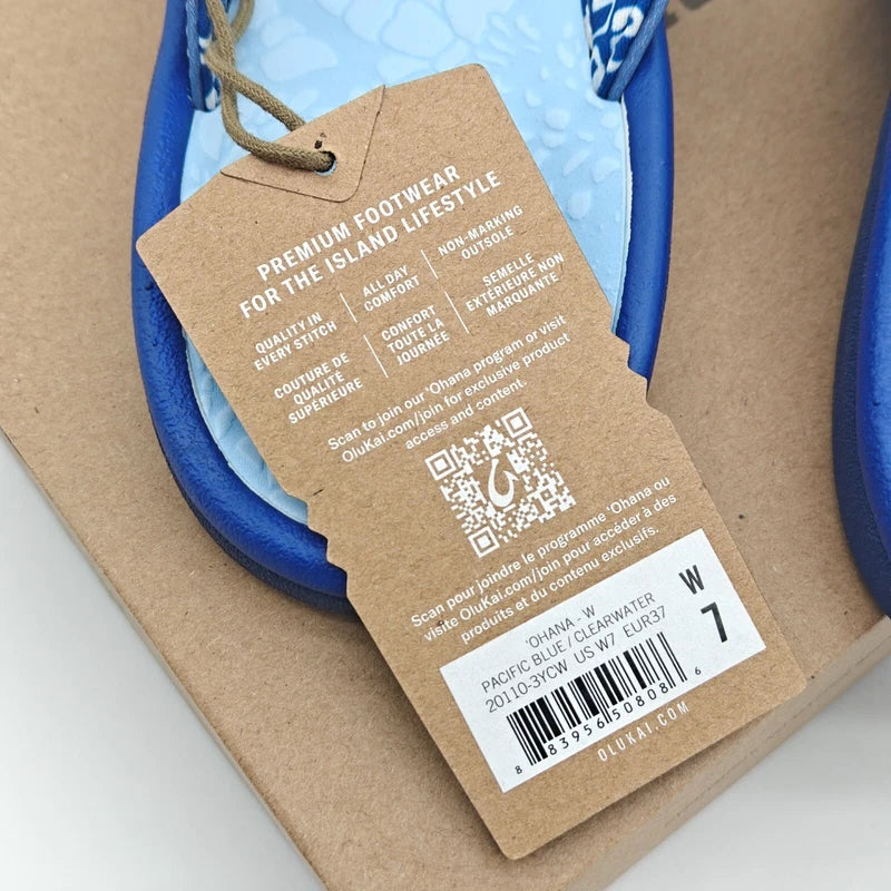 OluKai Ohana 20110-3YCW Women Sandals Arch Support Flip Flop Sz 5-11