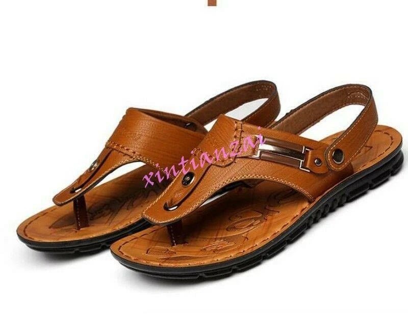 Mens flip flops thong outdoor Beach sandals slipper casual mules shoes