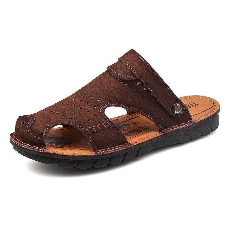 Fashion Men's Closed Toe Non-slip Sandals Outdoor Beach Casual Slippers Summer