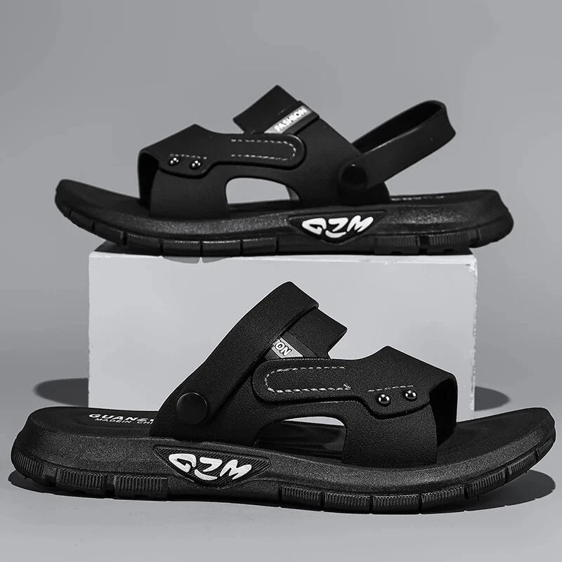 Men Lightweight Beach Sandals Summer Slippers Slip On Flats Slides Casual Shoes