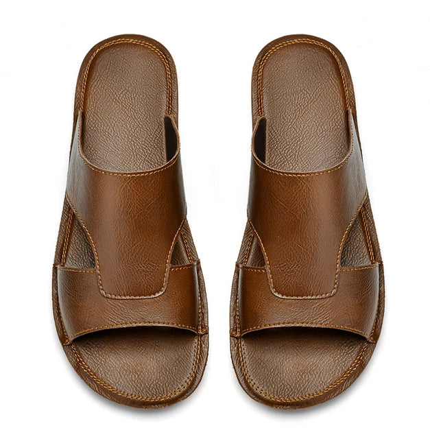 38-47 Plus Size Men's Open Toe Slippers Sandals Beach Holiday Flats Shoes Summer