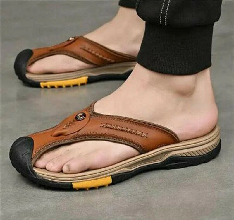 Men's Shoes Clip Toe Slippers Casual Outdoor Slingback Thong Closed Toe Sandals