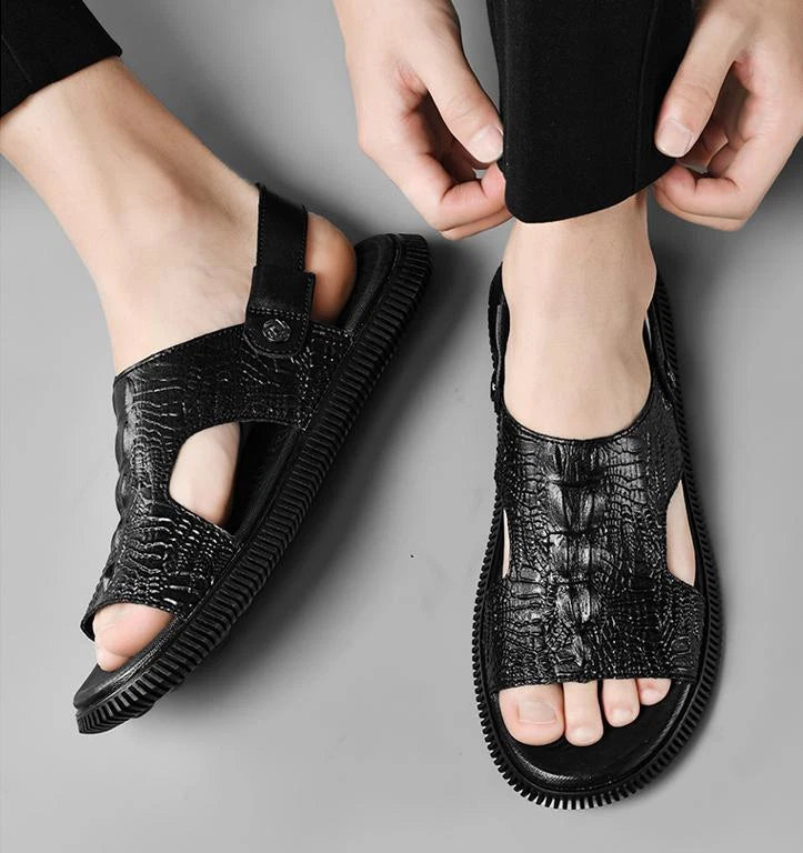Men's Casual Slippers Shoes Flats Summer Beach Peep Toe Comfort Sandal 38-45 New