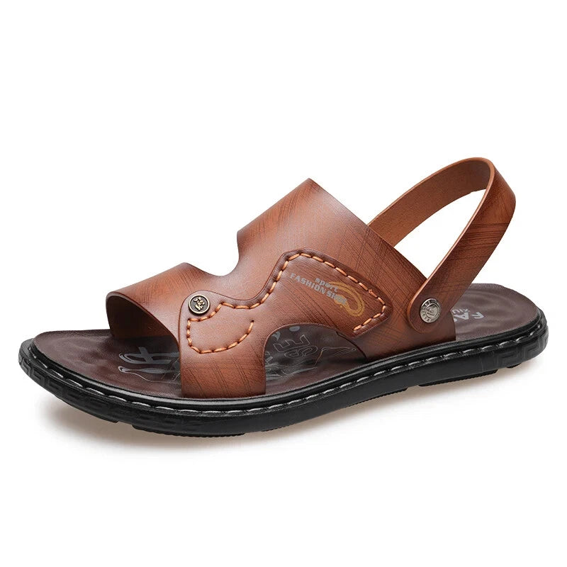 Classic Men Sandals Outdoor Handmade Slippers Lightweight Non Slip Beach Shoes