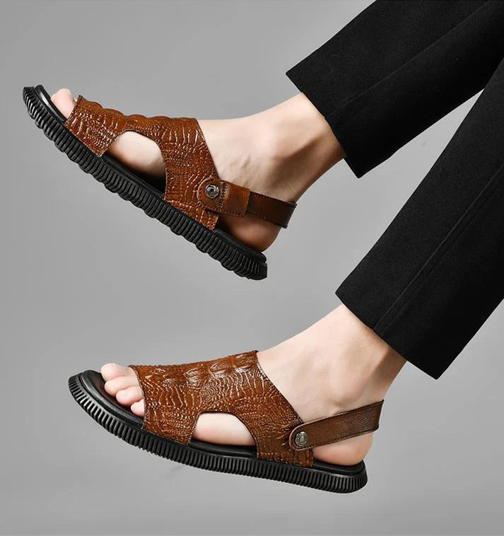 Men's Casual Slippers Shoes Flats Summer Beach Peep Toe Comfort Sandal 38-45 New