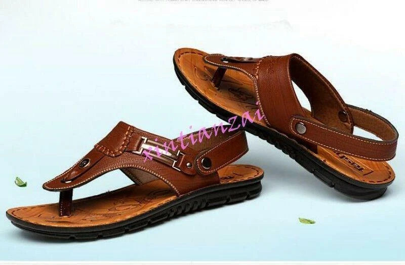 Mens flip flops thong outdoor Beach sandals slipper casual mules shoes