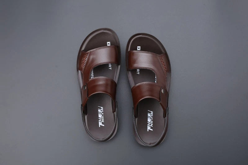 Mens Open Toe Sandals Slingback Slippers Summer Flat Beach Casual Fashion Shoes