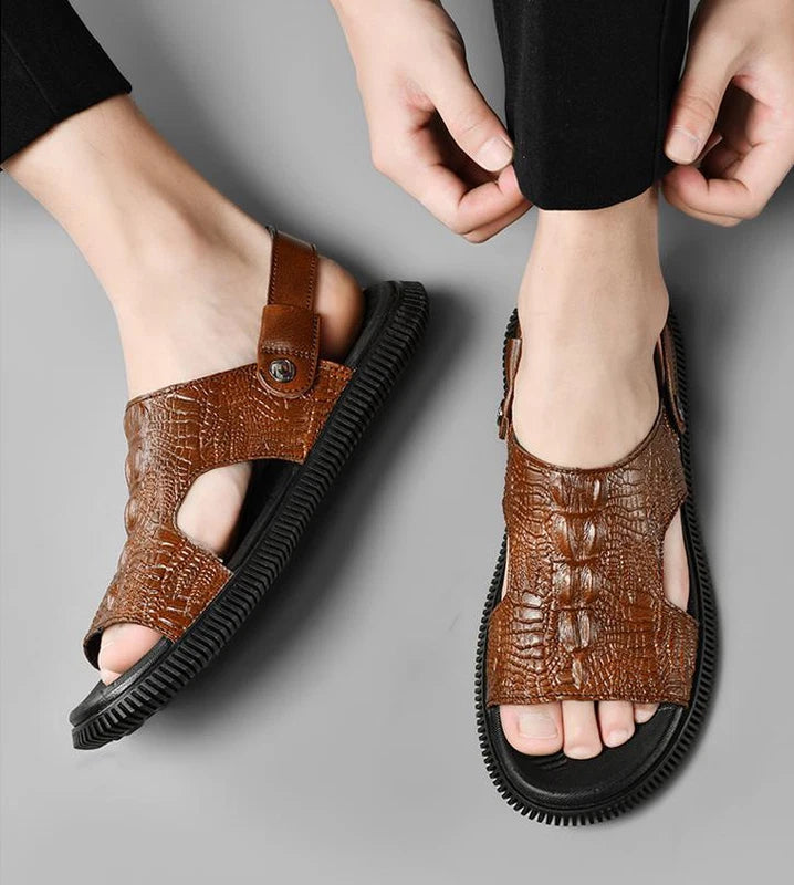 Men's Casual Slippers Shoes Flats Summer Beach Peep Toe Comfort Sandal 38-45 New