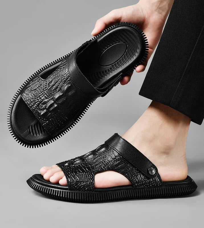 Men's Casual Slippers Shoes Flats Summer Beach Peep Toe Comfort Sandal 38-45 New