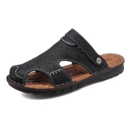 Fashion Men's Closed Toe Non-slip Sandals Outdoor Beach Casual Slippers Summer