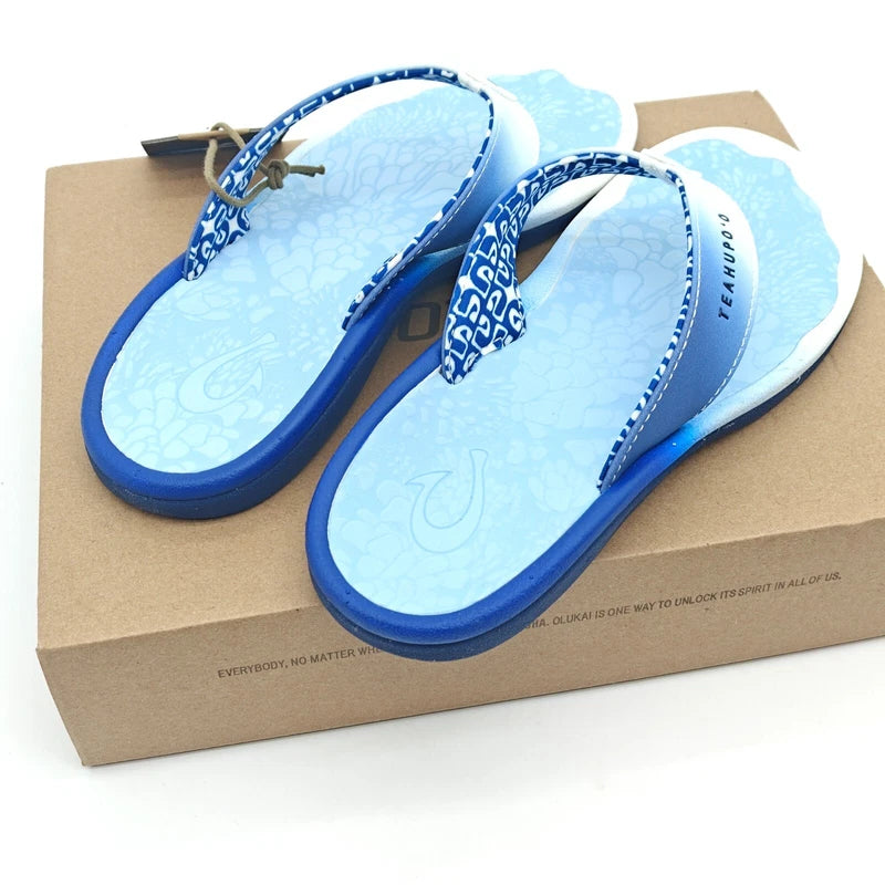 OluKai Ohana 20110-3YCW Women Sandals Arch Support Flip Flop Sz 5-11
