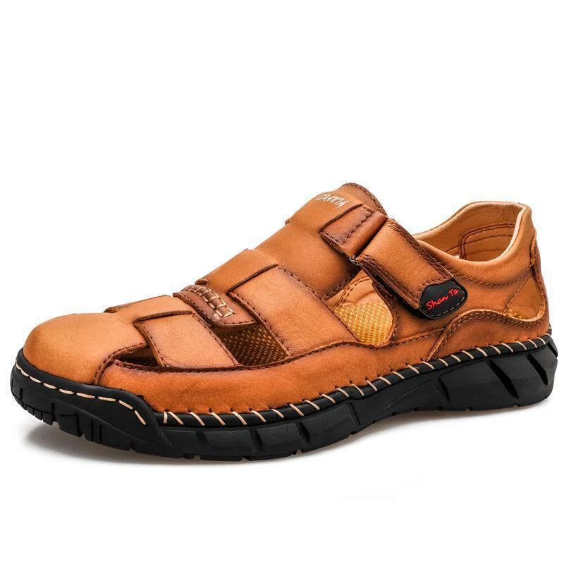 2023 Men's Sandals Leather Outdoor Shoes Cowhide Beach Shoes Slippers