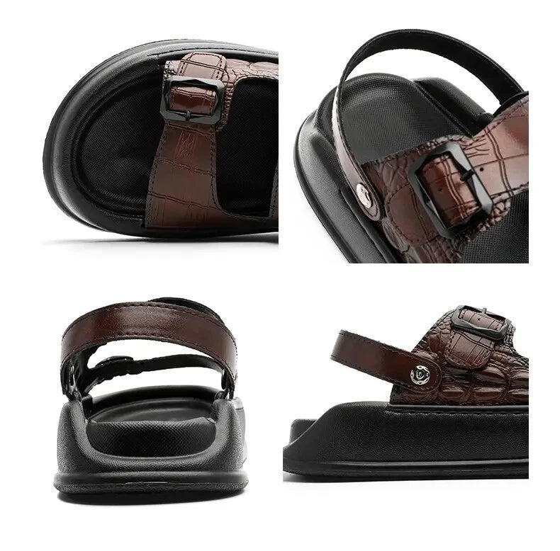 Mens Thick Soled Sandals Slipper Open Toe Outdoor Fashion Summer Slingback Beach