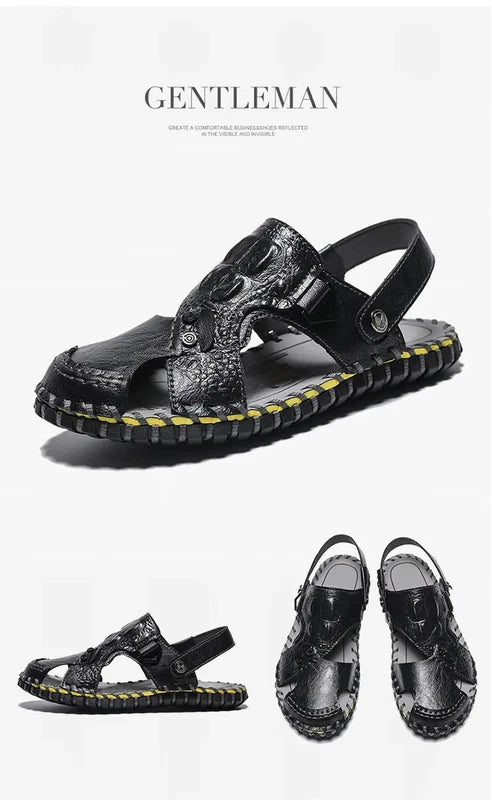 Mens Closed Round Toe Hollow Out Slingbacks Sandals Slippers Beach Holiday Shoes