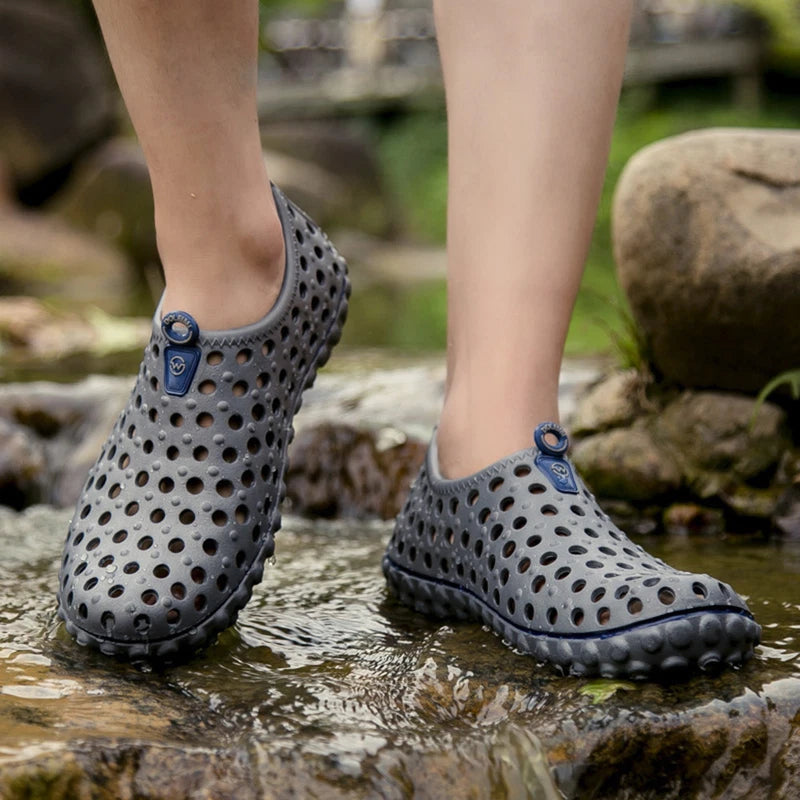 Men's Summer Hollow Out Breathable Beach Sandals Casual Outdoor Slippers Camping