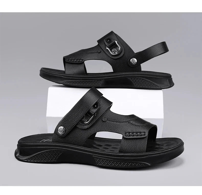 Summer Men's Sandals Breathable Non-Slip Outdoor Slippers Soft Sole Beach Shoes