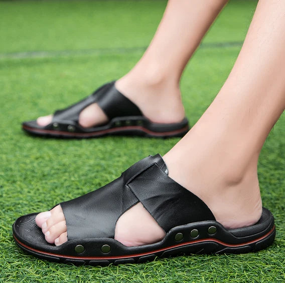 38-48 Plus Size Mens Beach Holiday Open Toe Sandals Slippers Flats Shoes Summer